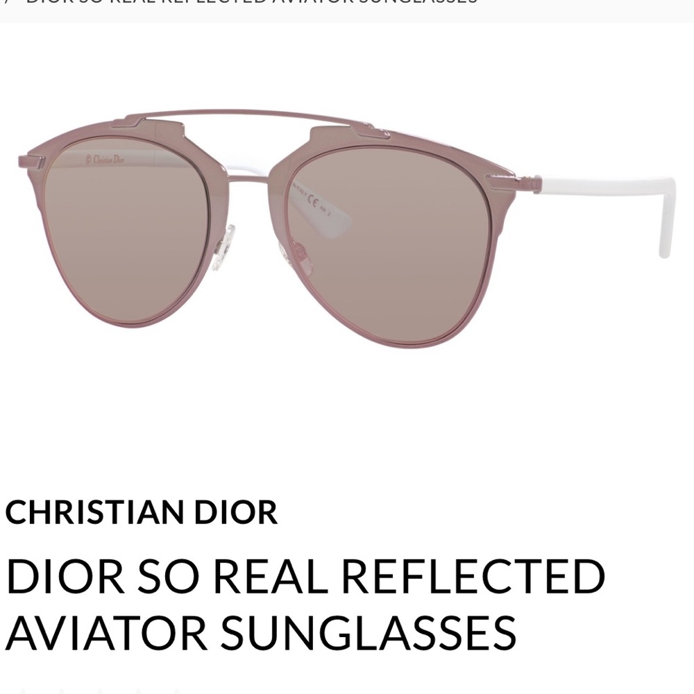 Dior So Real rose gold reflected mirror sunglasses